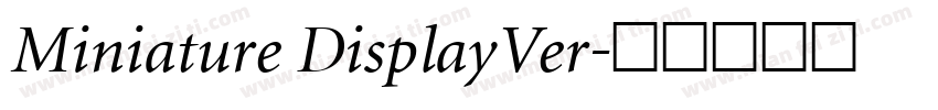 Miniature DisplayVer字体转换